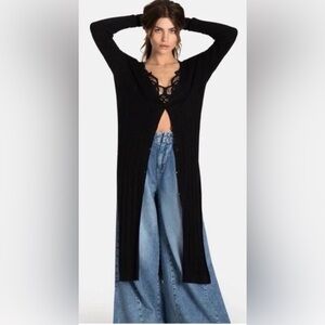 Free People Skylight Cardigan in black,